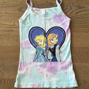 Disney Frozen Elsa & Anna Tie-Dye Camisole in Pastel Blue & Purple
